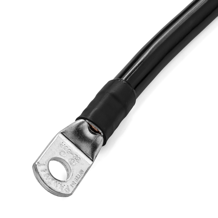Spartan Power Single Black 1 ft 1/0 AWG Battery Cable with 5/16" Ring Terminals SINGLEBLACK0AWG1FT56